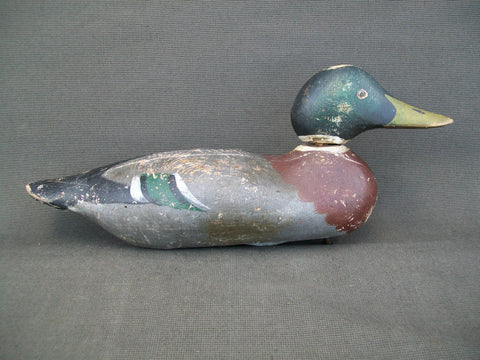 Mason Detroit Grade Mallard Drake, weight and brand on bottom - original paint
