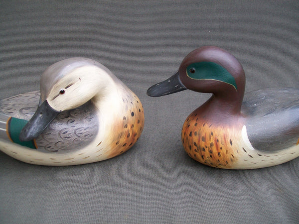 Pair- Robert Weeks Green Wing Teal Original Paint, Excellent Condition