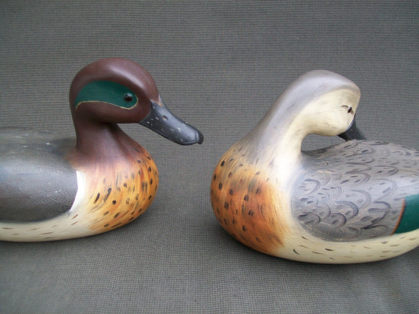 Pair- Robert Weeks Green Wing Teal Original Paint, Excellent Condition