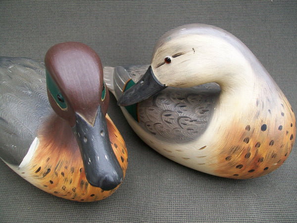 Pair- Robert Weeks Green Wing Teal Original Paint, Excellent Condition