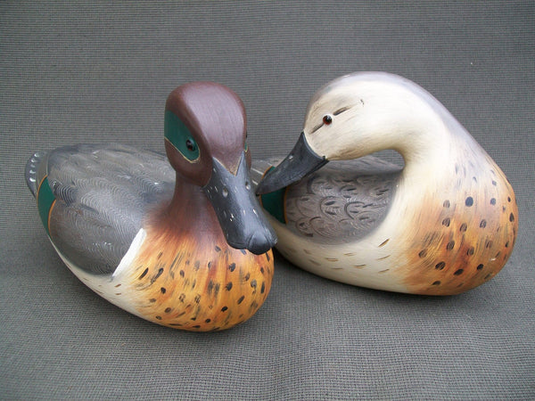 Pair- Robert Weeks Green Wing Teal Original Paint, Excellent Condition