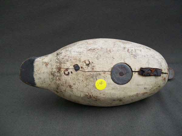 Original Paint Detroit Grade Mason Blue Bill Tack-eye, lead weight, rigging strap.