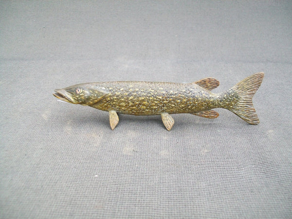 Hand carved Northern Pike Miniature  (#2516)