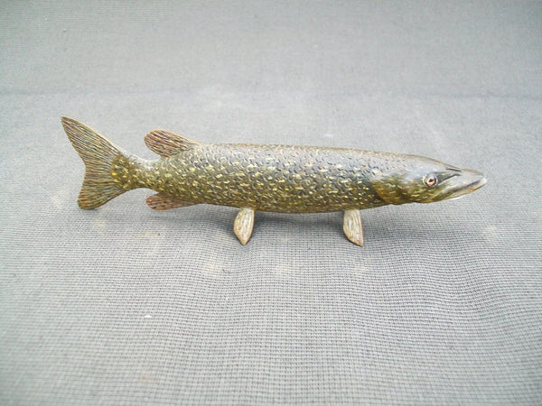 Hand carved Northern Pike Miniature  (#2516)