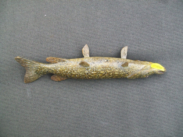 Hand carved Northern Pike Miniature  (#2516)
