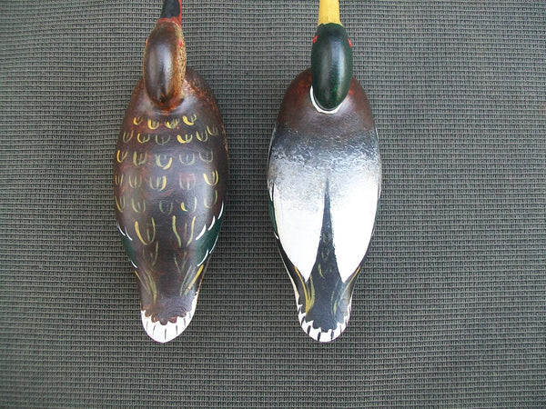 Jerry Simon Mason Style Miniature Mallards - Pair