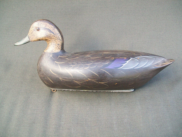 Perdew Style Black Duck with weight by Charlie Moore