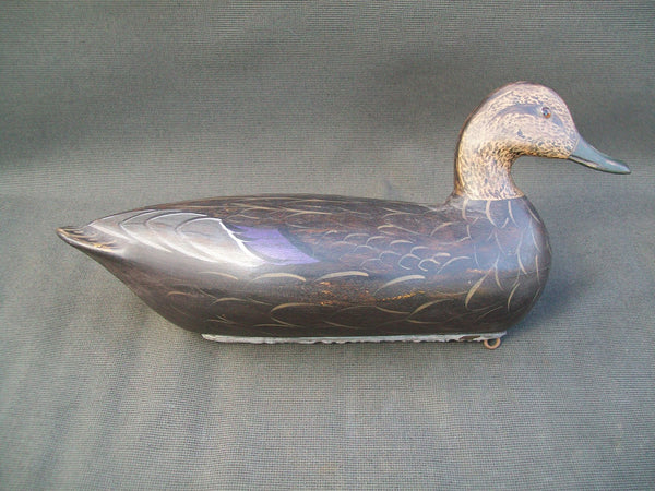 Perdew Style Black Duck with weight by Charlie Moore