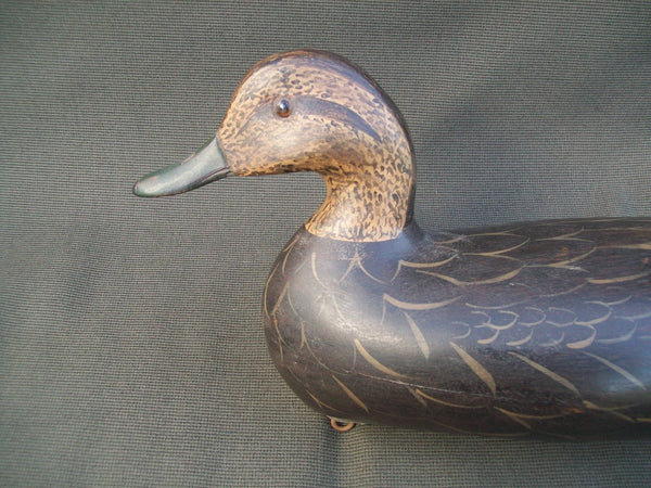 Perdew Style Black Duck with weight by Charlie Moore