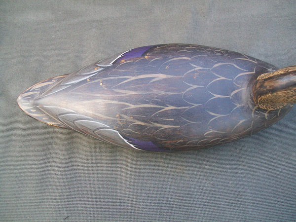 Perdew Style Black Duck with weight by Charlie Moore