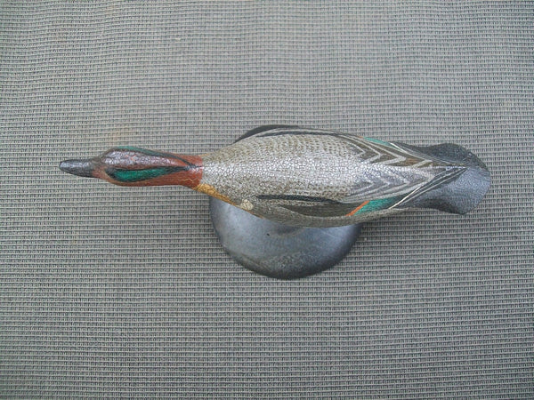 C. W. Waterfield Miniature Green Winged Teal, Crowell Style