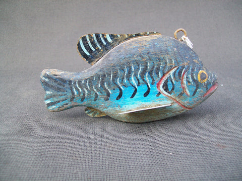 Unknown Wooden Fish Decoy - (Blue Sunnie)