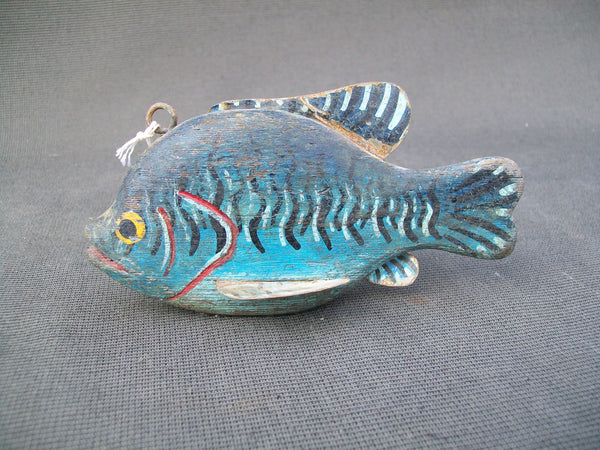 Unknown Wooden Fish Decoy - (Blue Sunnie)