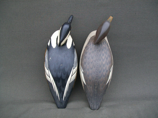 Pair - Virgil Lashbrook Hooded Mergansers, Winter Street Address/Stamp  (#2881)