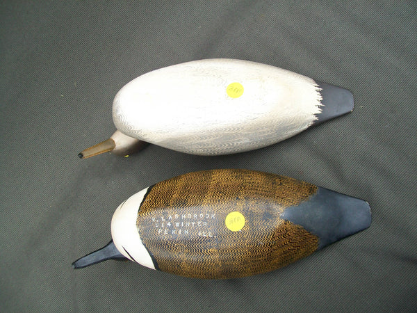 Pair - Virgil Lashbrook Hooded Mergansers, Winter Street Address/Stamp  (#2881)