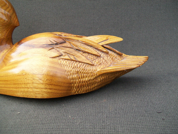 Marv Meyer Carved Wood Duck, Raised Wings