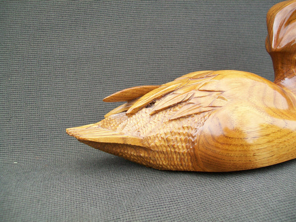 Marv Meyer Carved Wood Duck, Raised Wings