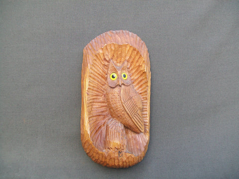 Marv Meyer Hand Carved Owl Wall Plaque  (#2989)