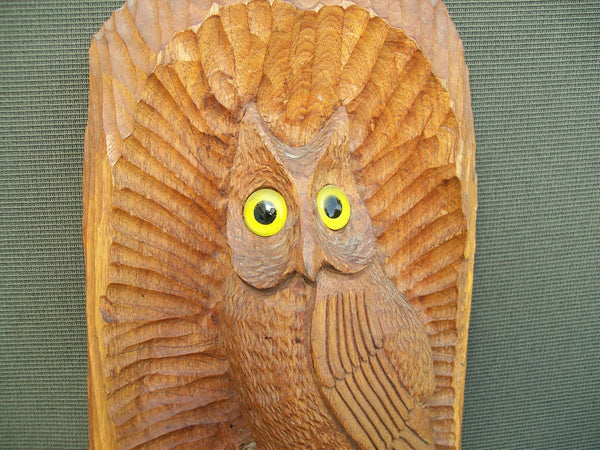 Marv Meyer Hand Carved Owl Wall Plaque  (#2989)