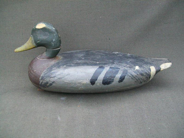 Perry Wilcoxen Mallard Drake with Lead Weight and Leather Rigging Strap.  (#2094)
