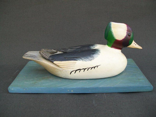 Paul Brown Bufflehead with raised wings and detail carving