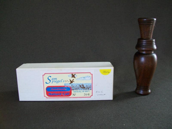Sam Spiegel's Handmade Mallard Call in box with Paperwork