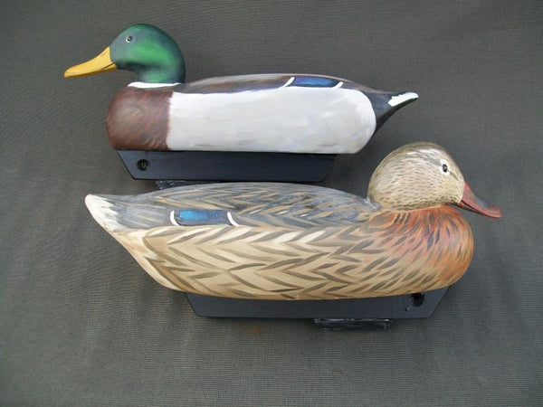 Pair of Borrett Working Mallards with Keel, Stamped