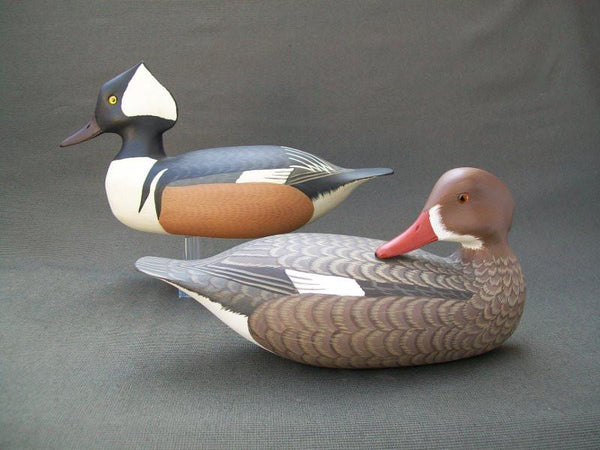 H V Shourds Hooded Mergansers Pair