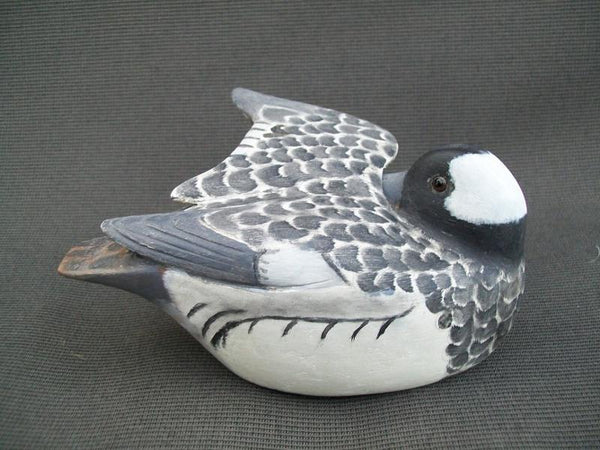 1/3 size Destri Bufflehead raised wing, signed and stamped