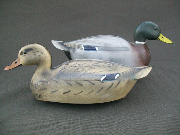 Very Early PS Olt Mallards Pair Working Decoys