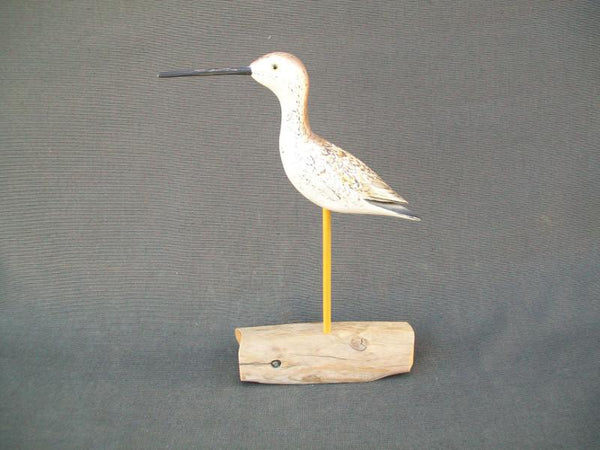 Anderlik Yellow Legs on driftwood stand