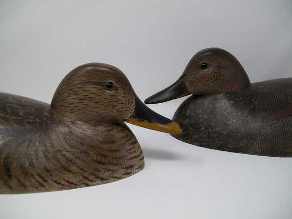 Rare pair of Torry Ward Gadwall,- Snuggle heads- LTW Brandon Duck Club.  (#3105)