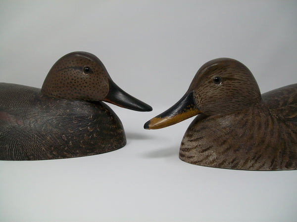 Rare pair of Torry Ward Gadwall,- Snuggle heads- LTW Brandon Duck Club.  (#3105)