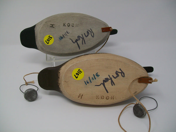 Ron Koch Pair of 1/4 size Canvasbacks  (#3107)
