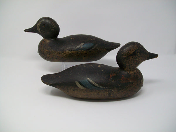 Mason Detroit Grade Blue Wing Teal Pair- Original Paint, Circa 1910  (#3152)