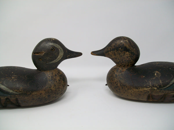 Mason Detroit Grade Blue Wing Teal Pair- Original Paint, Circa 1910  (#3152)