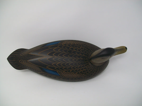 Rick Brown Blackduck, signed, dated, lead weight, rigging strap, brass tag.  (#3275)