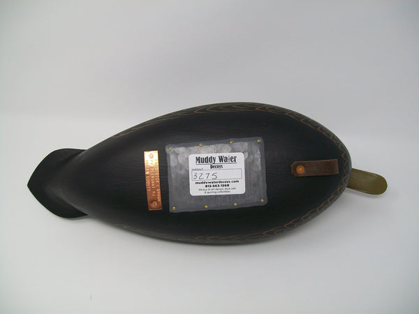 Rick Brown Blackduck, signed, dated, lead weight, rigging strap, brass tag.  (#3275)