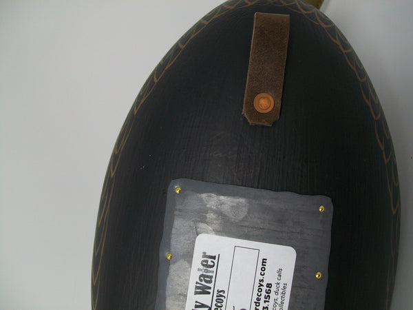 Rick Brown Blackduck, signed, dated, lead weight, rigging strap, brass tag.  (#3275)