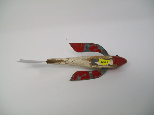 Minnesota Red & White Fish Spearing Decoy  (#3303)