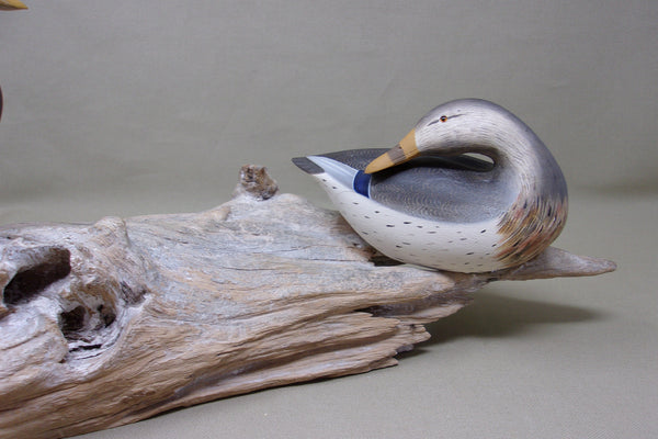 Ken Weeks 1/3 Size Mallards on Driftwood- All original (#3400)