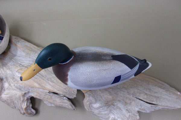 Ken Weeks 1/3 Size Mallards on Driftwood- All original (#3400)