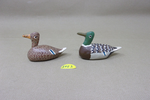 Huck Brown Miniature Mallards, Pair  (#3423)