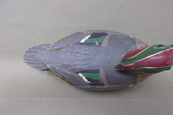 Green Wing Teal Drake, working decoy with weight  (#3503)