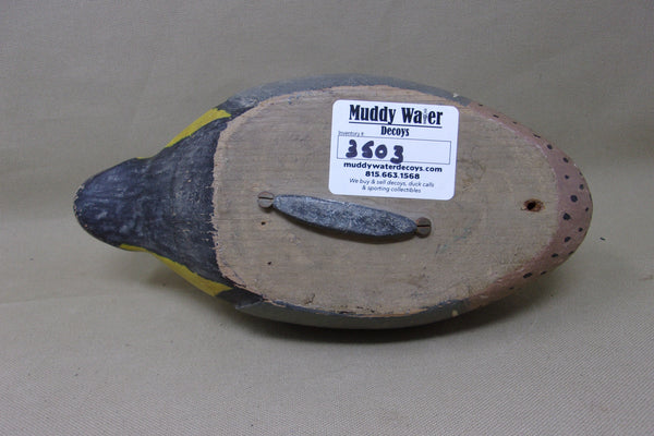 Green Wing Teal Drake, working decoy with weight  (#3503)