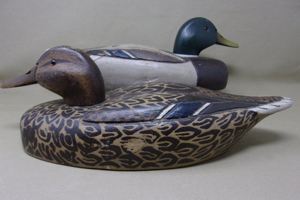 Al Ries Tru-Dux, Pair of Mallards, Original Paint, Circa 1940's  (#3521)
