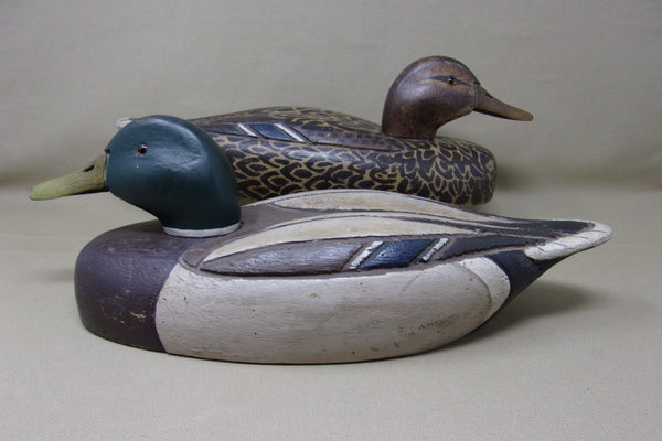 Al Ries Tru-Dux, Pair of Mallards, Original Paint, Circa 1940's  (#3521)