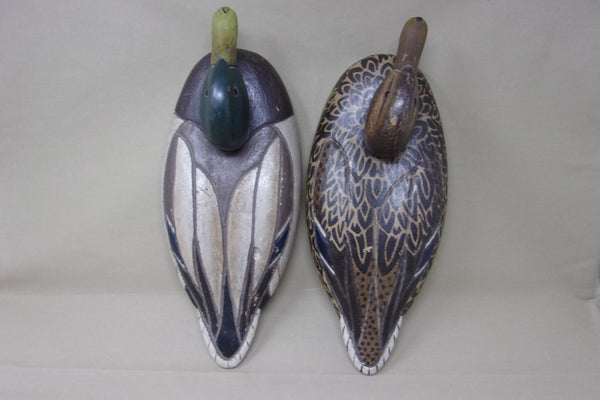 Al Ries Tru-Dux, Pair of Mallards, Original Paint, Circa 1940's  (#3521)