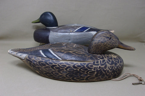 Al Ries Tru-Dux Pair Mallards Original, Circa 1930's-40's  (#3523)