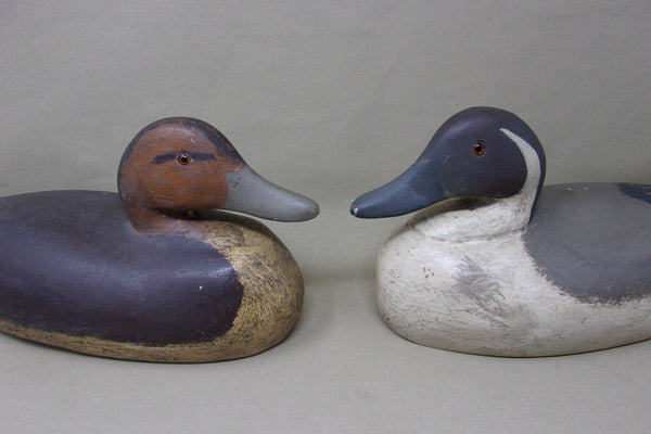 Pintails Pair, Drake has unique removable tail, Circa 1910-30's (#3533)
